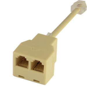 Adaptador de telefone com duas saídas RJ11 c/ rabicho